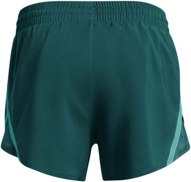 imageUnder Armour Girls Fly By 3 quot Shorts449 Hydro Teal  Radial Turquoise  Reflective
