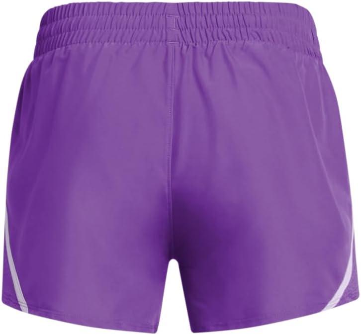 imageUnder Armour Girls Fly By 3 quot Shorts525 Lavish  Salt Purple  Reflective