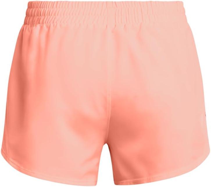 imageUnder Armour Girls Fly By 3 quot Shorts897 Flare Orange  Flare Orange  Reflective