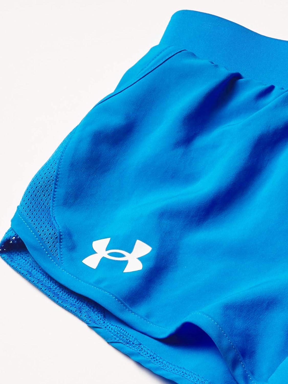 imageUnder Armour Girls Fly By 3 quot ShortsBlue Circuit 436White