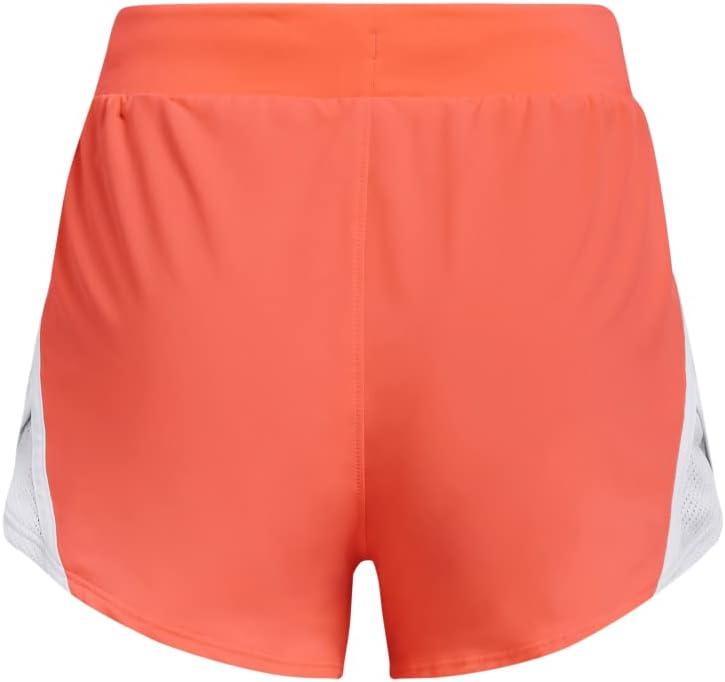 imageUnder Armour Girls Fly By 3 quot ShortsElectric Tangerine 824White
