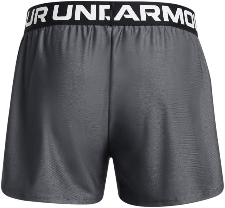imageUnder Armour Girls Play Up Solid Shorts013 Pitch Gray   Metallic Silver