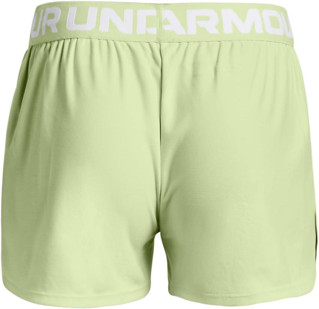 imageUnder Armour Girls Play Up Solid Shorts370 Phosphor Green   White