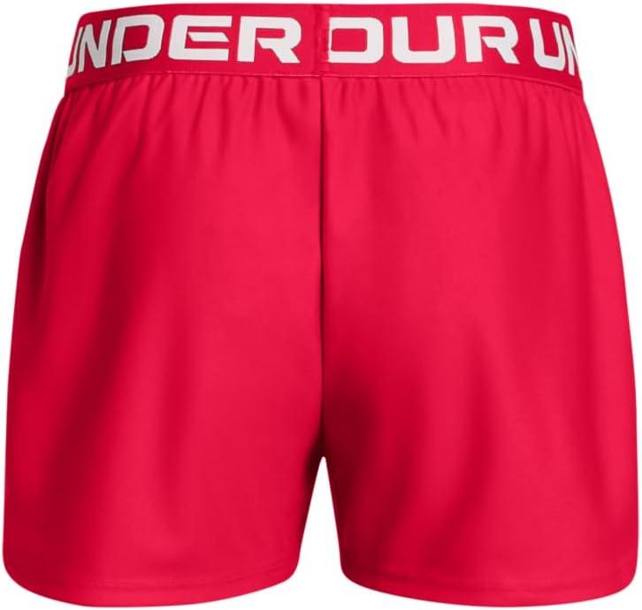 imageUnder Armour Girls Play Up Solid Shorts600 Red   White