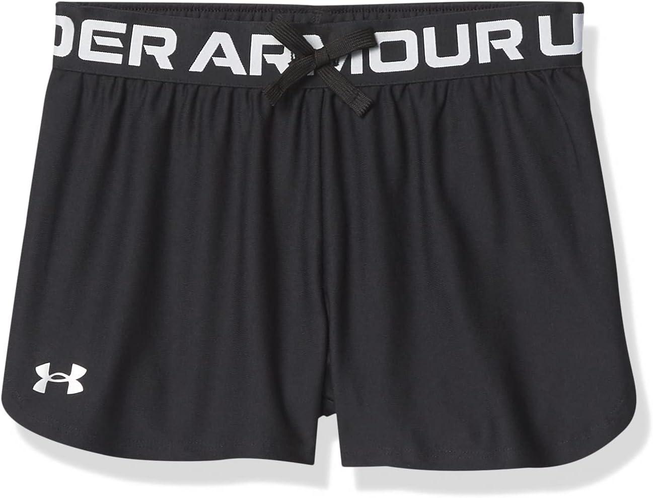 imageUnder Armour Girls Play Up Solid ShortsBlack 001Metallic Silver