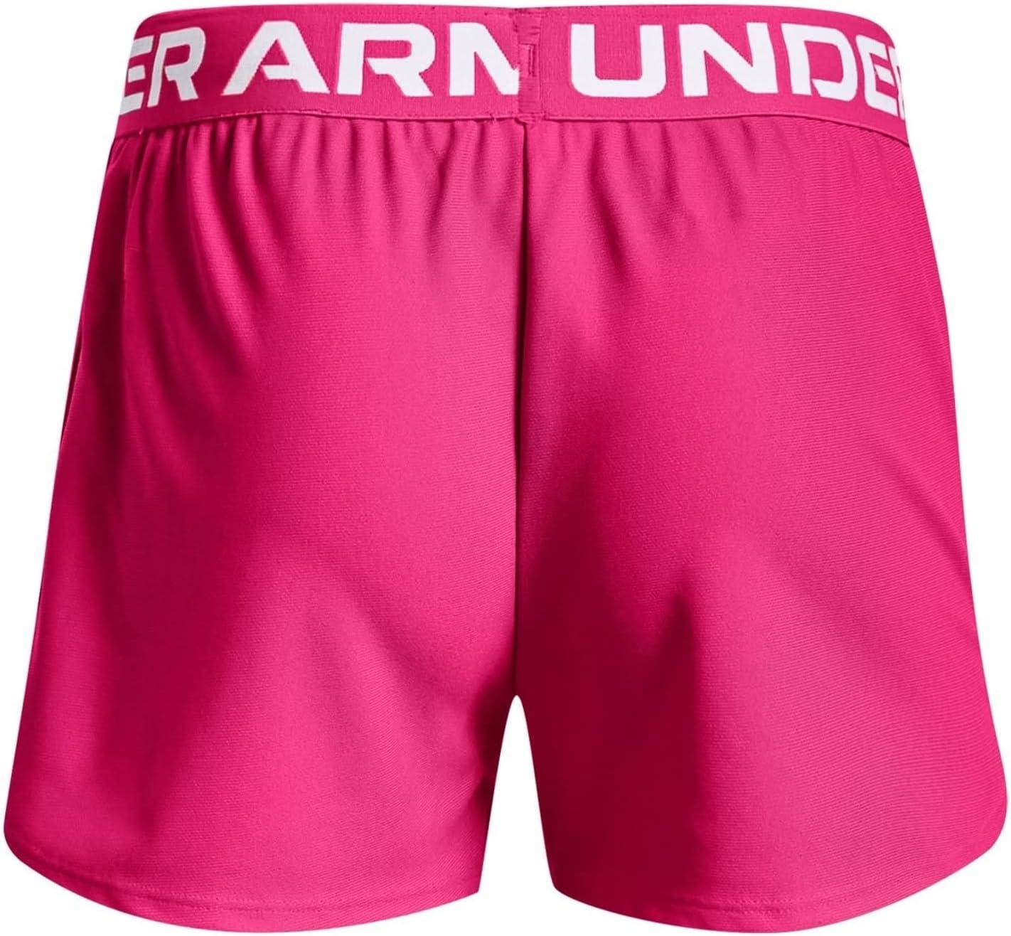 imageUnder Armour Girls Play Up Solid ShortsElectro Pink 695White