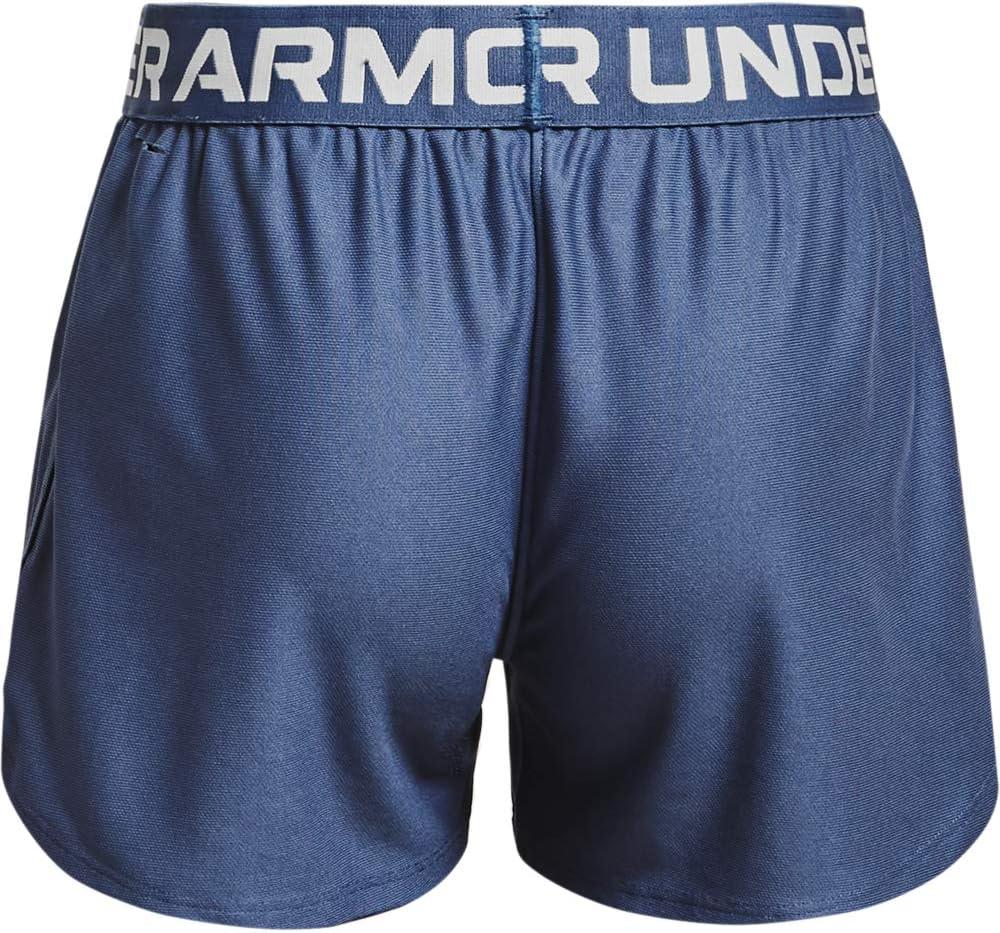 imageUnder Armour Girls Play Up Solid ShortsMineral Blue 470Halo Gray