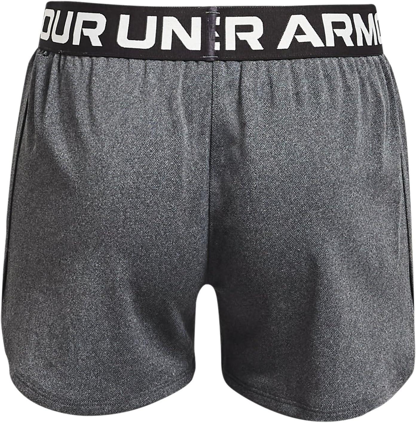 imageUnder Armour Girls Play Up Solid ShortsPitch Gray Light Heather 012Metallic Silver
