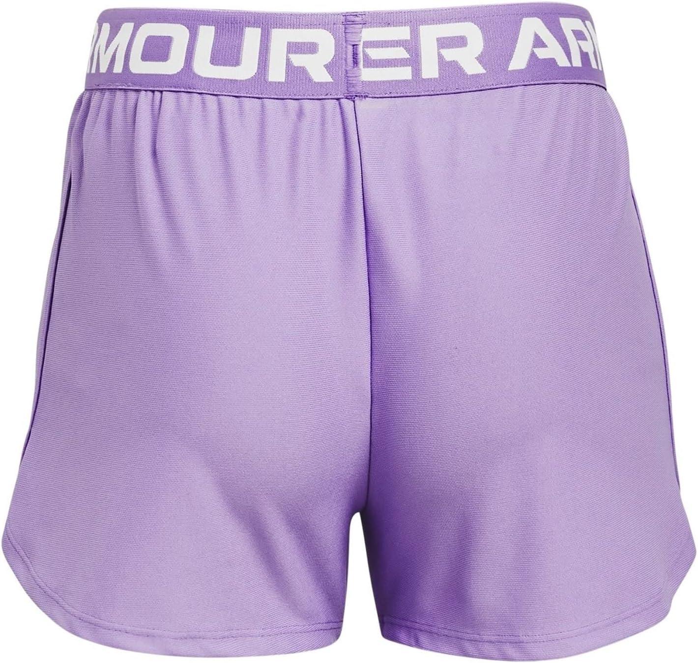 imageUnder Armour Girls Play Up Solid ShortsVivid Lilac 560White