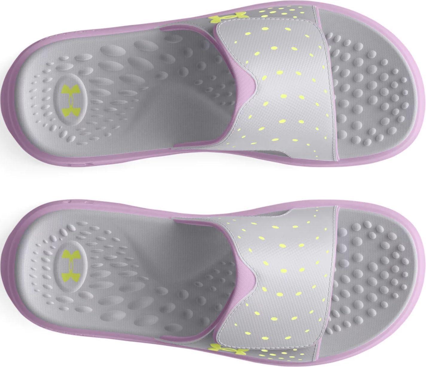 imageUnder Armour Kids Ignite Pro Slide Sandal500 Purple AceHalo GraySonic Yellow