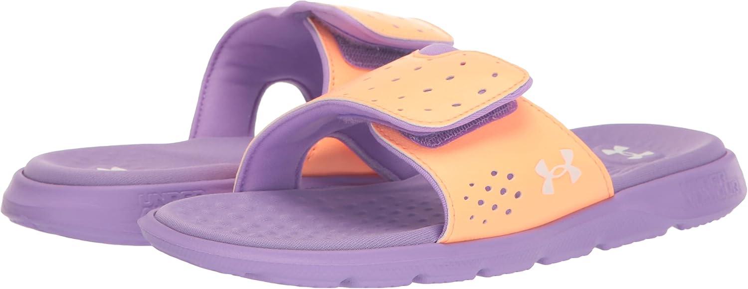 imageUnder Armour Kids Ignite Pro Slide Sandal800 Orange TropicDigi PurpleWhite