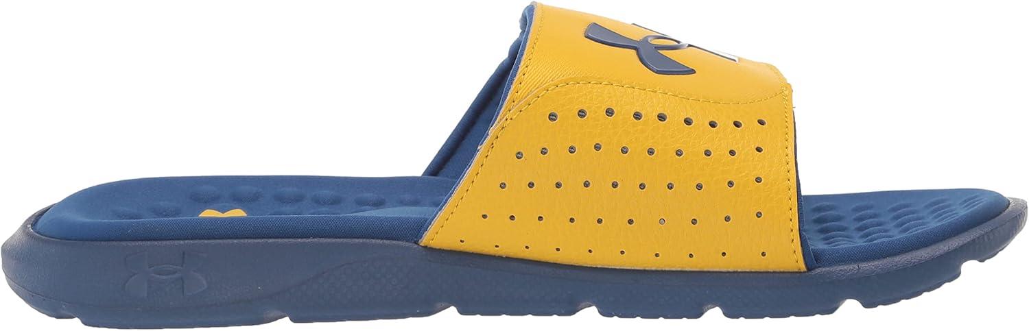 imageUnder Armour Kids Ignite Pro Slide SandalZeppelin YellowBlue MirageBlue Mirage