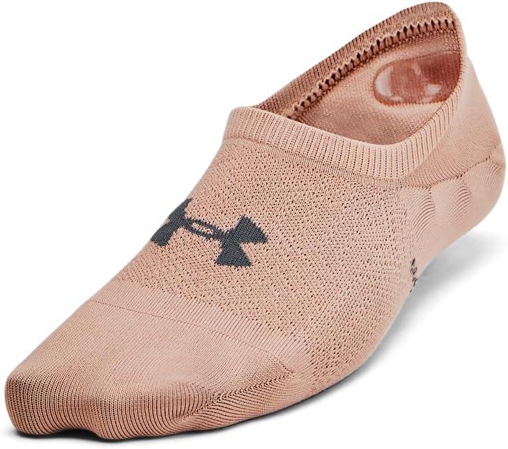 imageUnder Armour Womens Breathe Lite Ultra Low Socks 3 Pack252 Blush Beige  White  Castlerock
