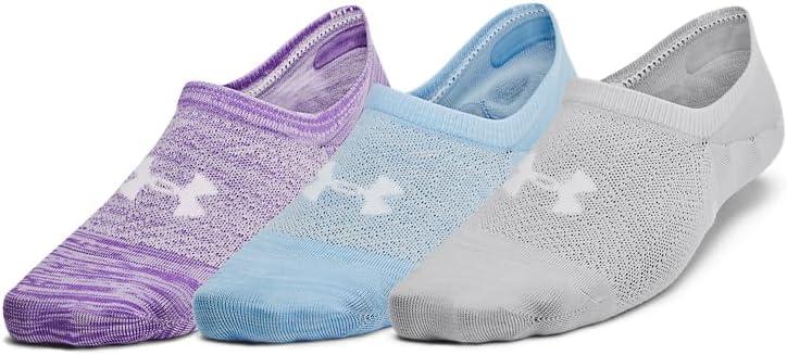 imageUnder Armour Womens Breathe Lite Ultra Low Socks 3 Pack535 Salt Purple  Mod Gray  White