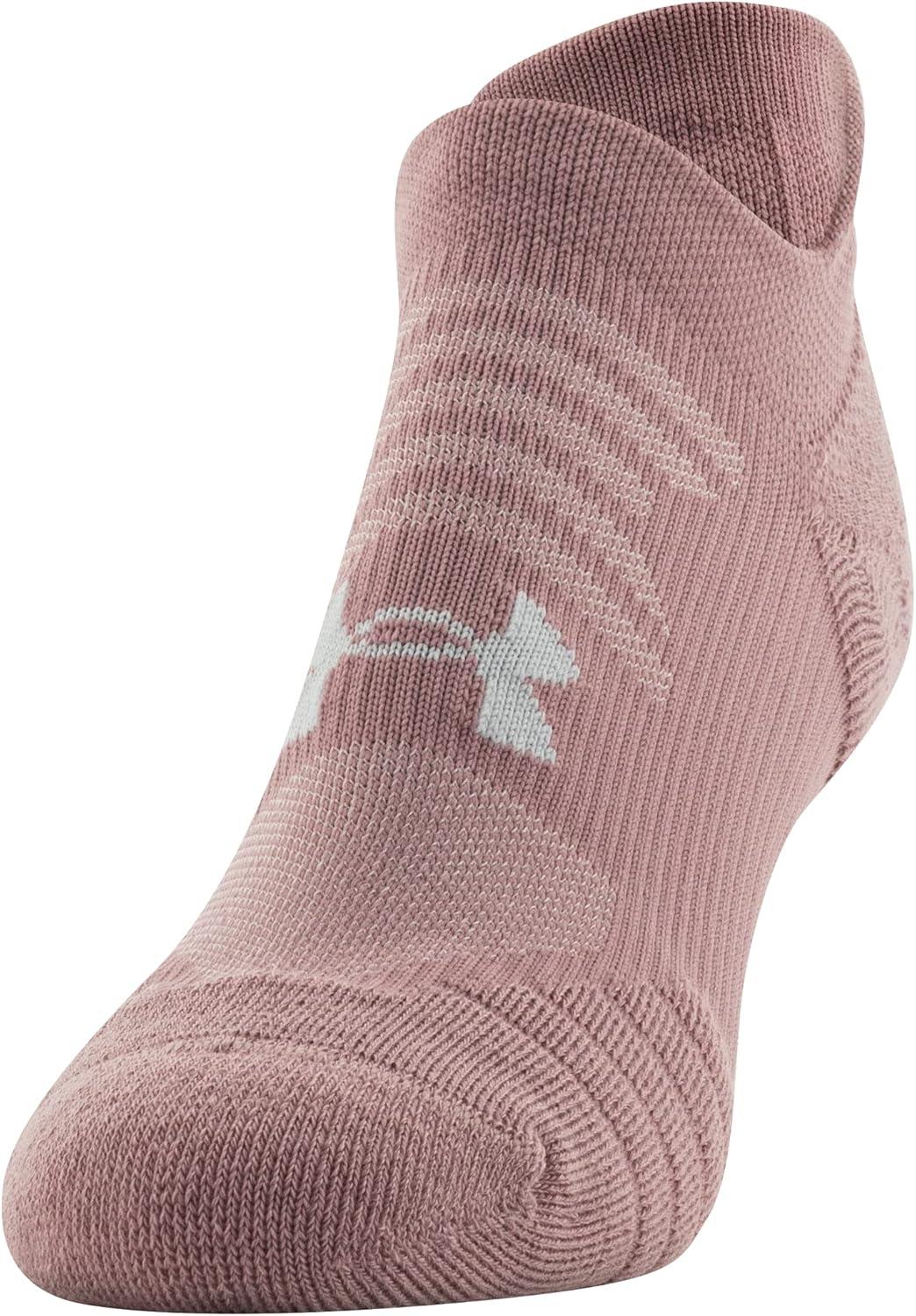 imageUnder Armour Womens Play Up No Show Tab Socks 3PairsPink Elixir Assorted