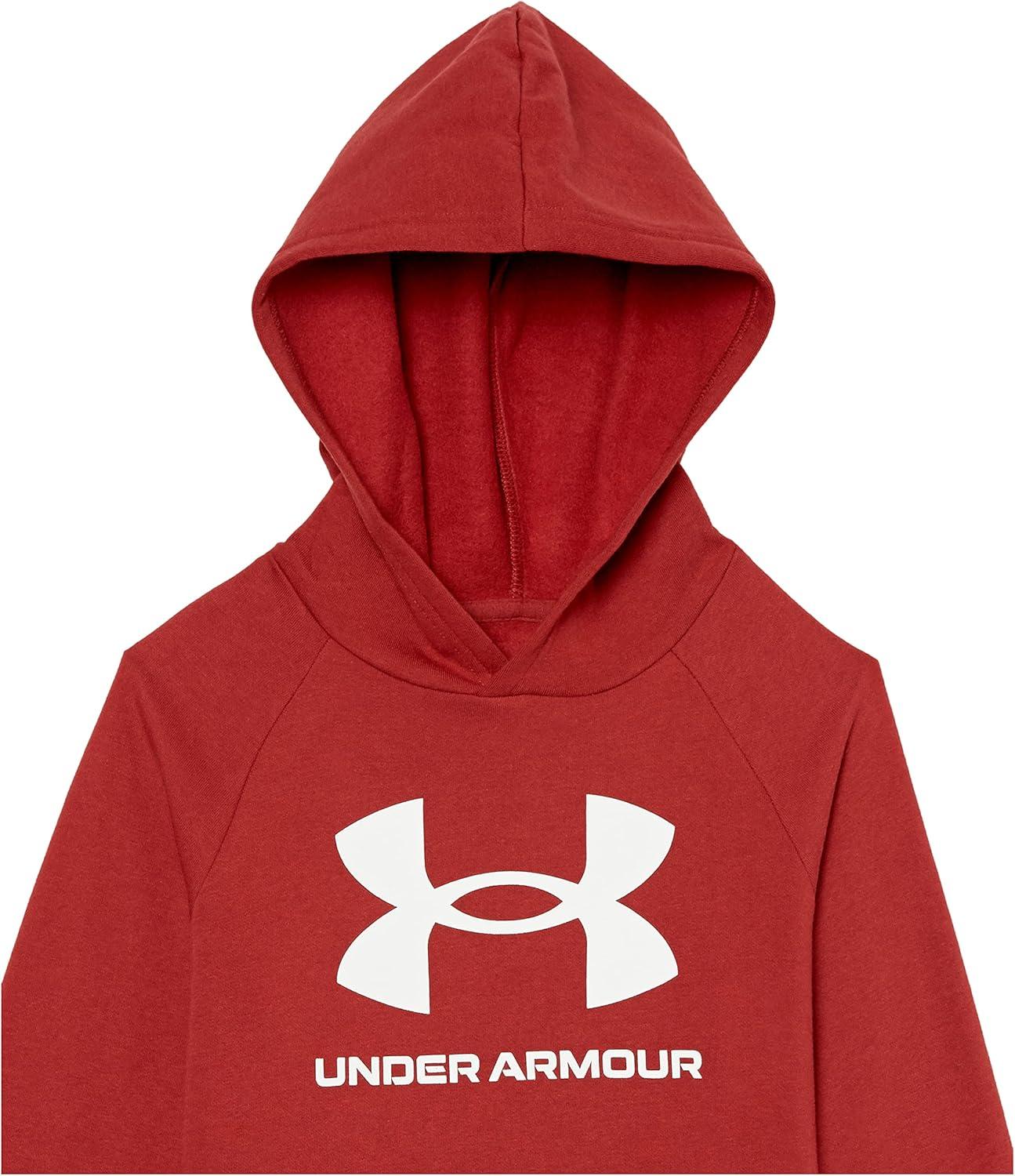 imageUnder Armour boys Rival Fleece Hoodie610 Stadium Red   Onyx White