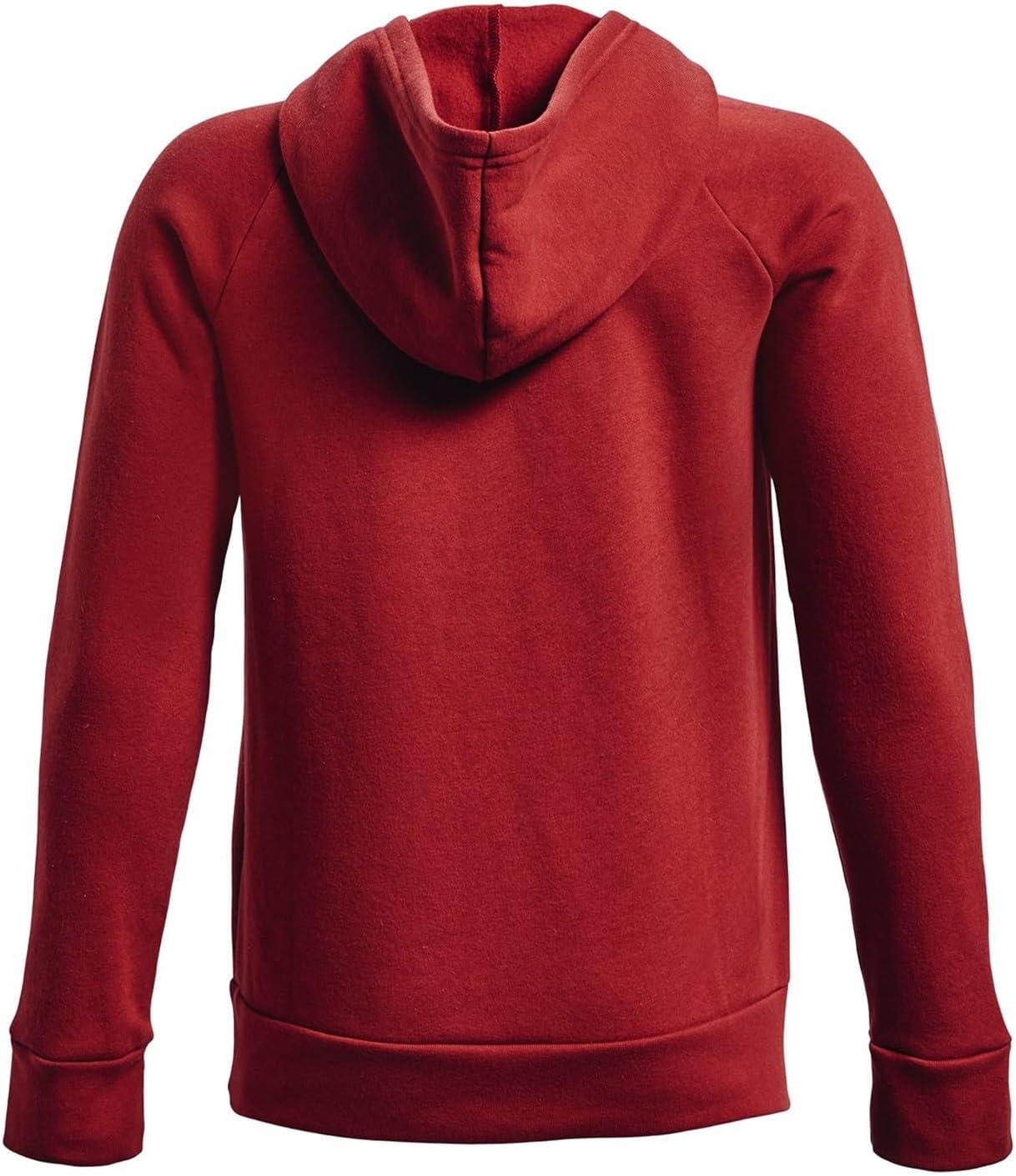imageUnder Armour boys Rival Fleece Hoodie610 Stadium Red   Onyx White