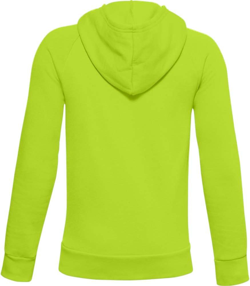 imageUnder Armour boys Rival Fleece HoodieGreen Citrine 394Onyx White
