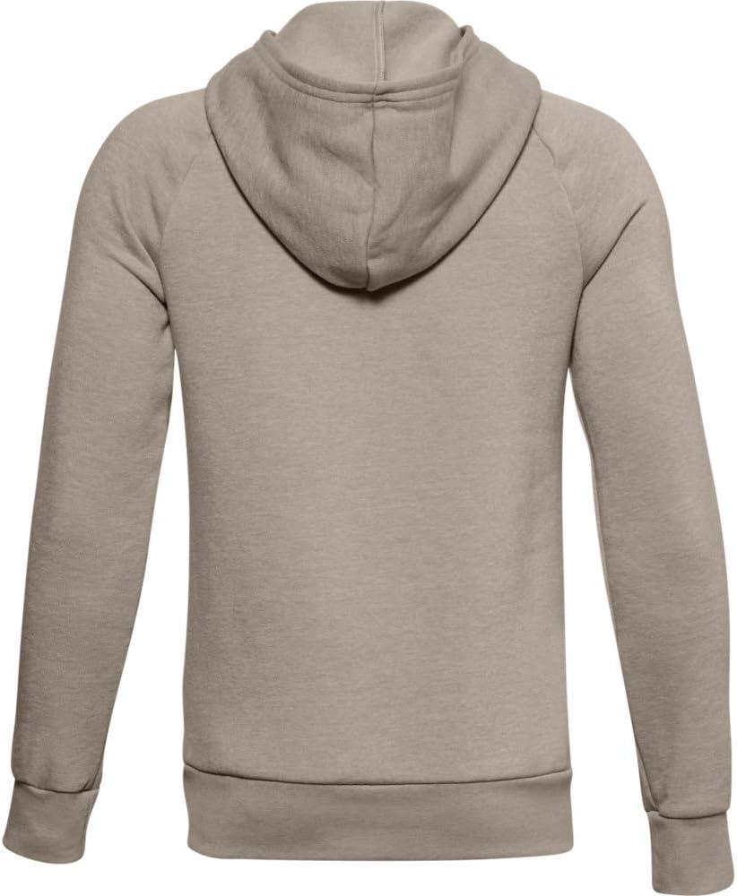 imageUnder Armour boys Rival Fleece HoodieHighland Buff Light Heather 201Onyx White