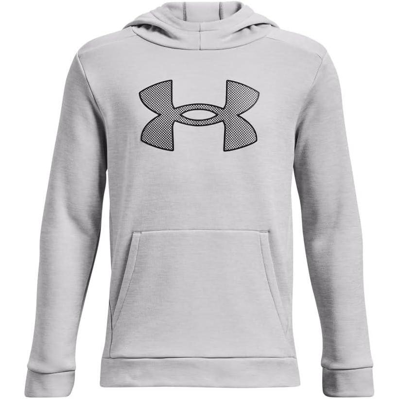 imageUnder Armour Boys Armourfleece Big Logo Hoodie015 Halo Gray  Halo Gray  Black