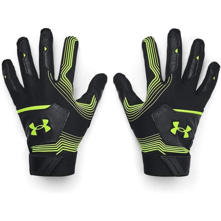 imageUnder Armour Boys Clean Up 21 Batting GlovesHighVis Yellow 731White