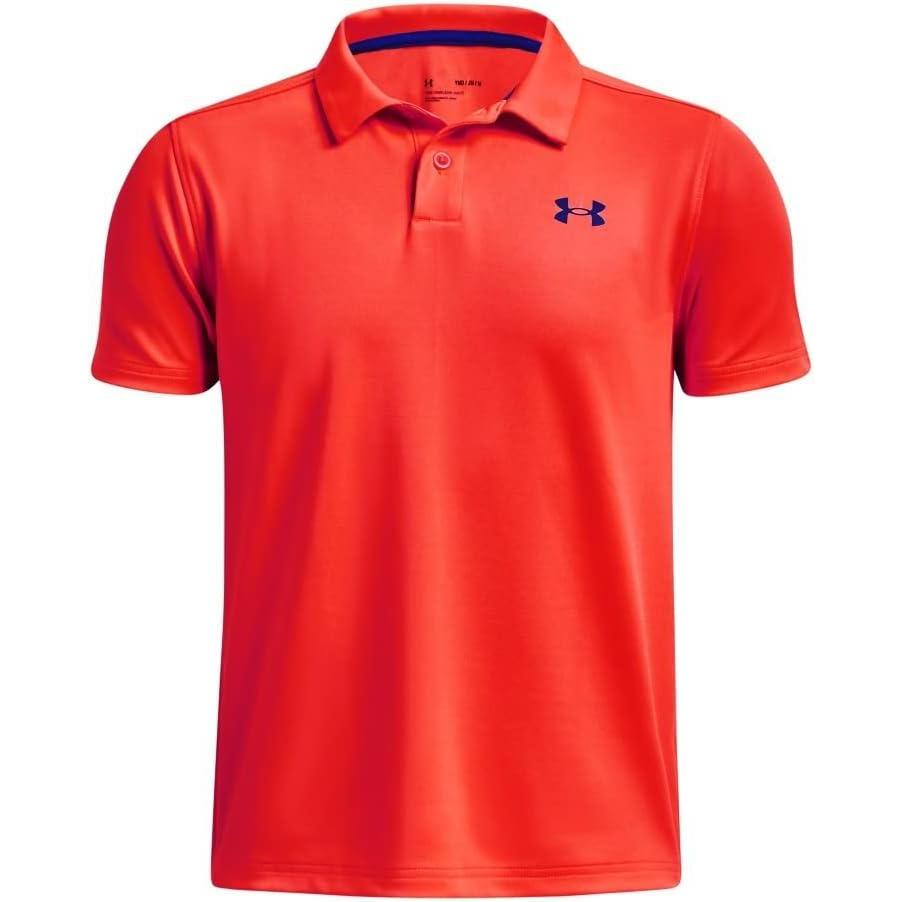 imageUnder Armour Boys Match Play Polo Shirt810 Bolt Red   Bauhaus Blue