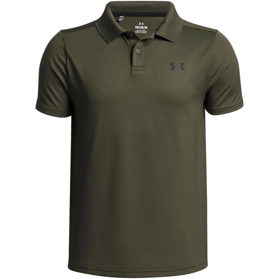imageUnder Armour Boys Matchplay Golf Polo390 Marine Od Green   Black