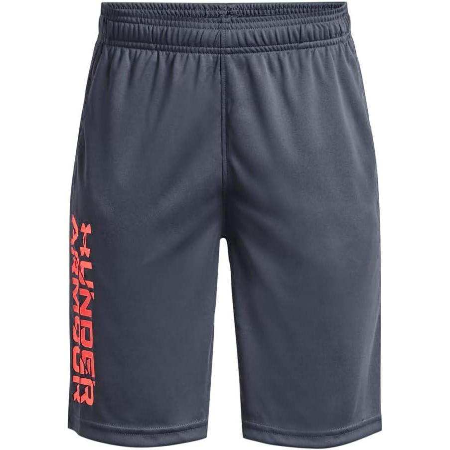 imageUnder Armour Boys Prototype 20 Wordmark Shorts044 Downpour Gray   After Burn