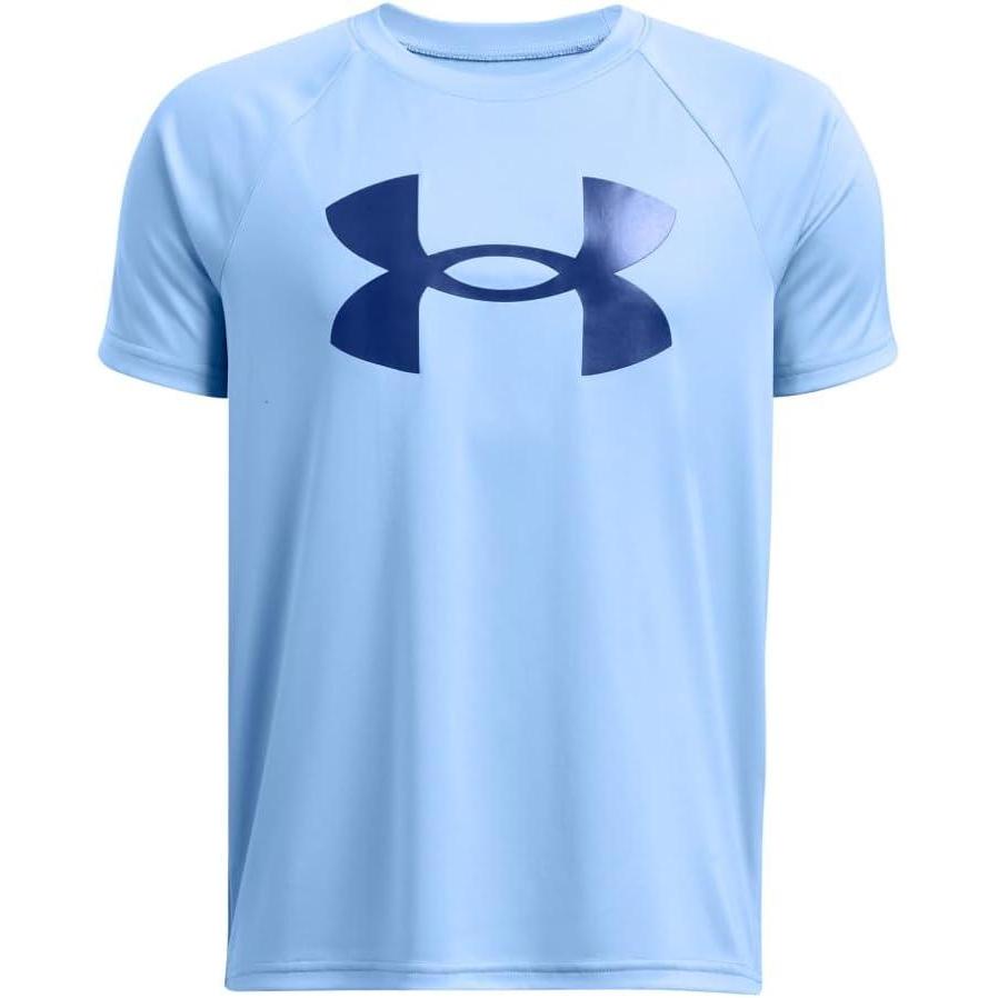 imageUnder Armour Boys Tech Big Logo Short Sleeve TShirt465 Horizon Blue   Tech Blue
