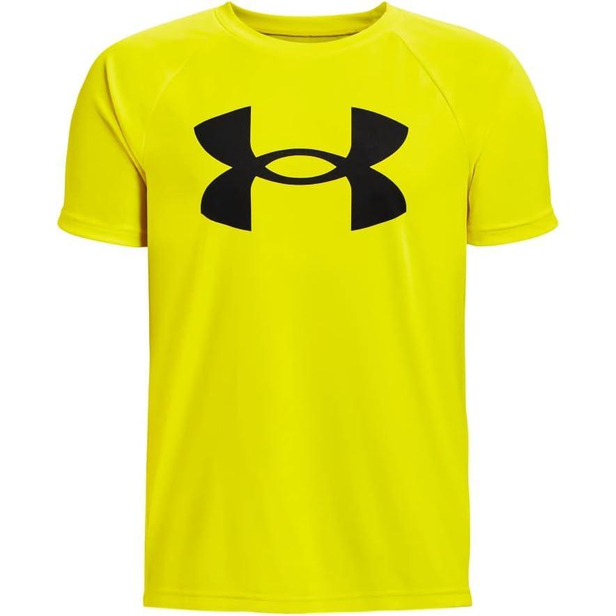 imageUnder Armour Boys Tech Big Logo Short Sleeve TShirt705 Yellow Ray   Black