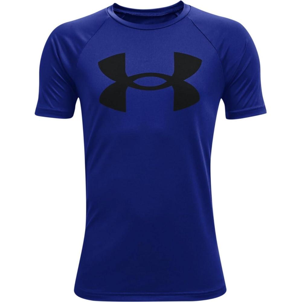 imageUnder Armour Boys Tech Big Logo Short Sleeve TShirtRoyal Blue 400Black