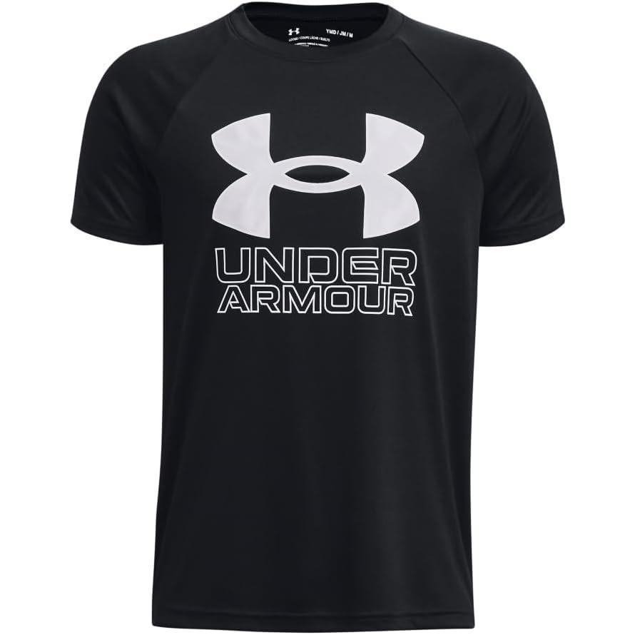 imageUnder Armour Boys Tech Hybrid Printed Fill ShortSleeve TShirt009 Black   White