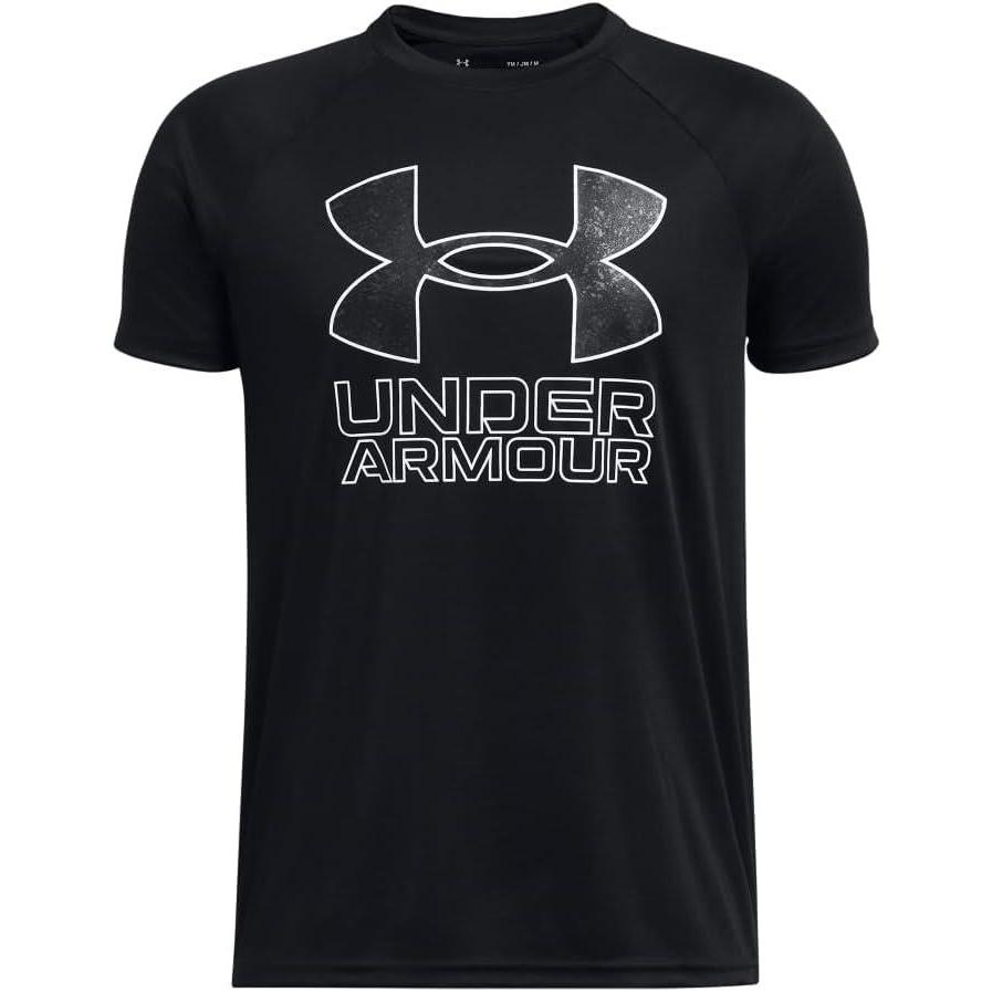 imageUnder Armour Boys Tech Hybrid Printed Fill ShortSleeve TShirt010 Black   White