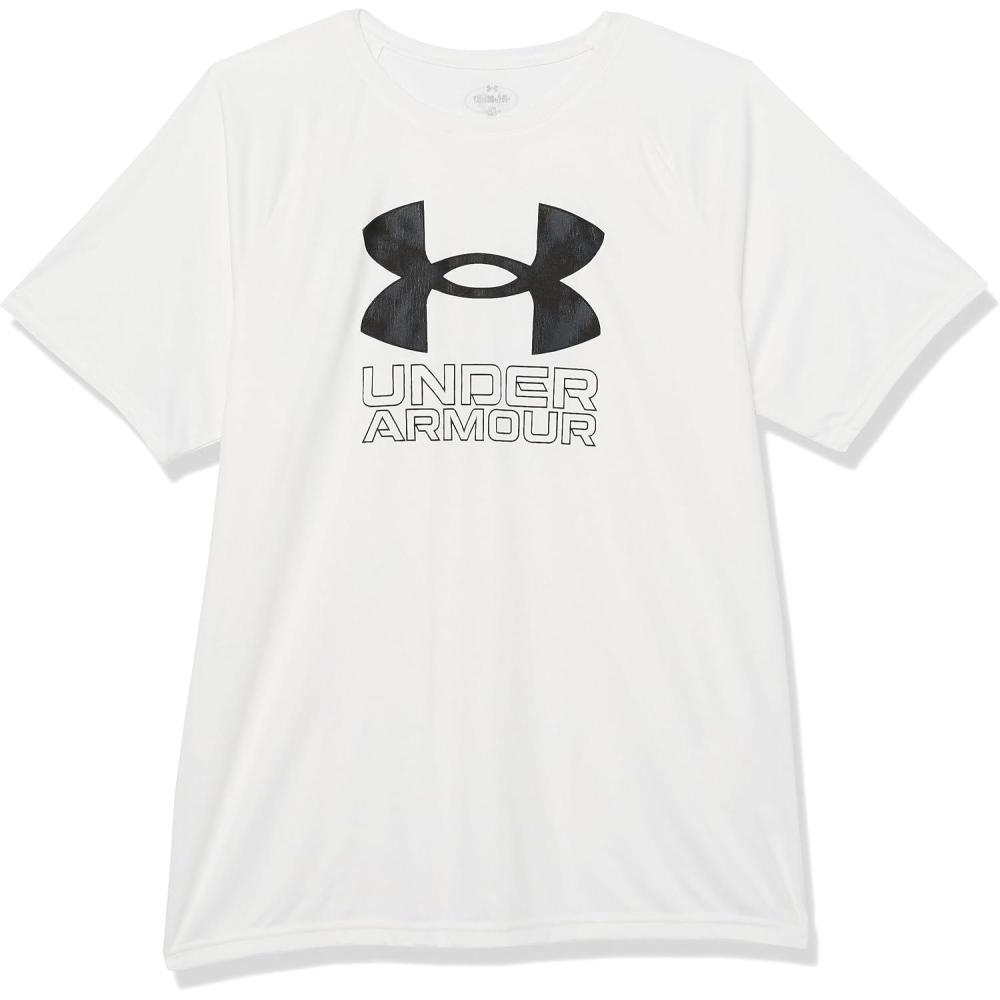 imageUnder Armour Boys Tech Hybrid Printed Fill ShortSleeve TShirt100 White   Black