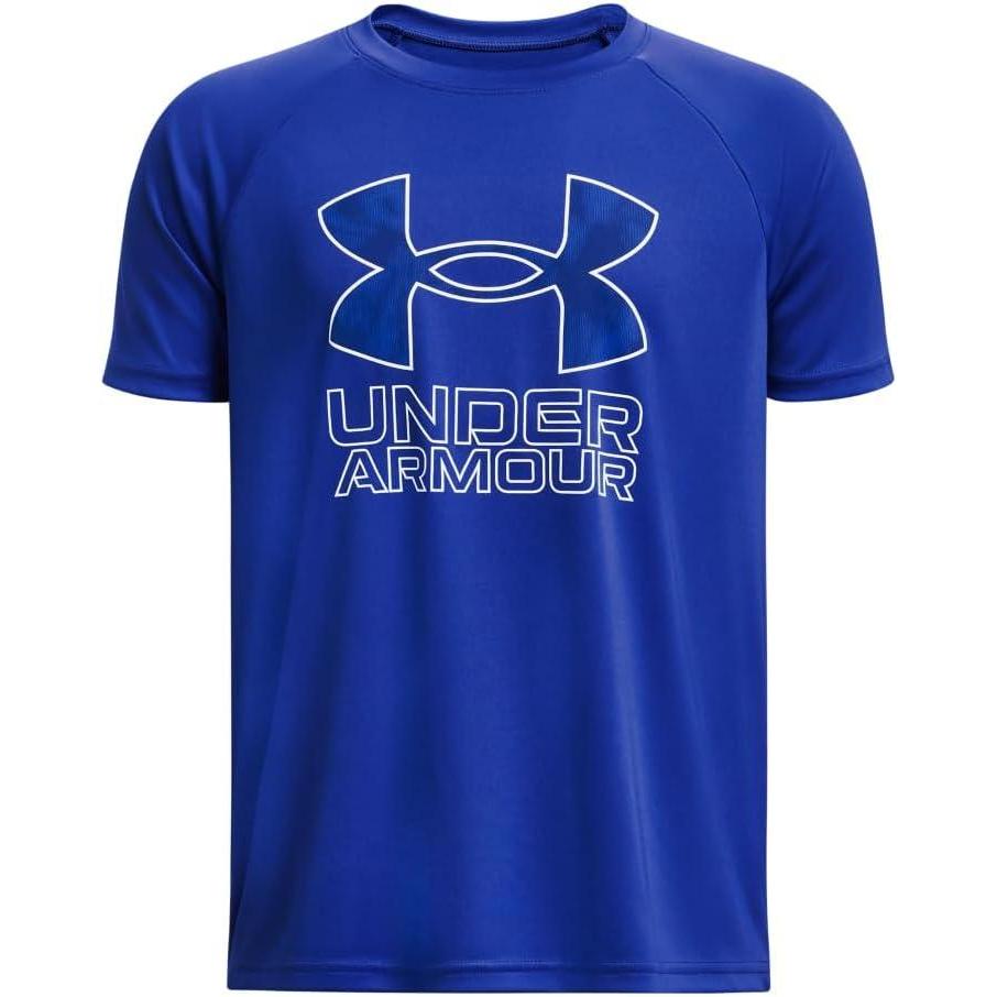imageUnder Armour Boys Tech Hybrid Printed Fill ShortSleeve TShirt400 Team Royal   White