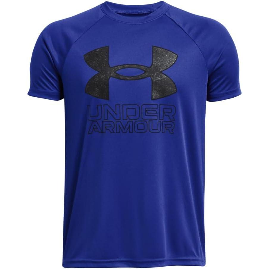 imageUnder Armour Boys Tech Hybrid Printed Fill ShortSleeve TShirt404 Royal   Black