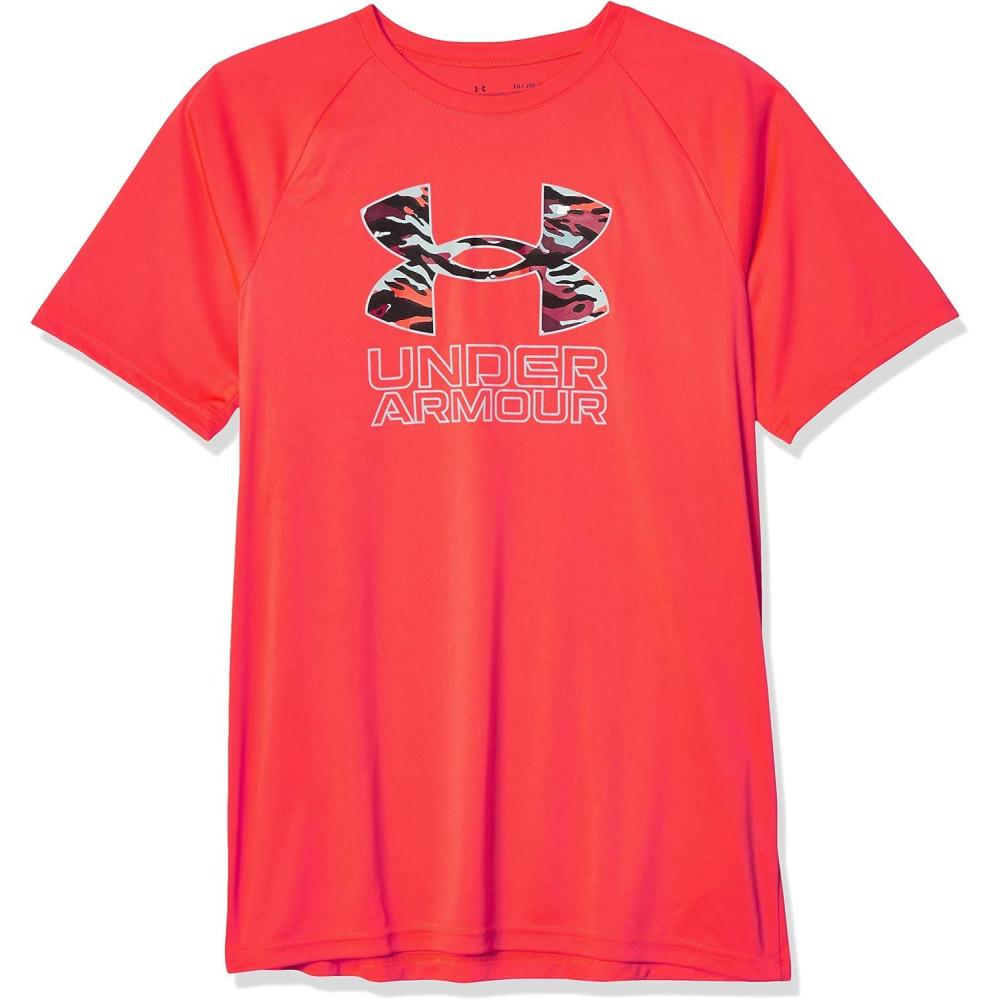 imageUnder Armour Boys Tech Hybrid Printed Fill ShortSleeve TShirtBeta 629Halo Gray