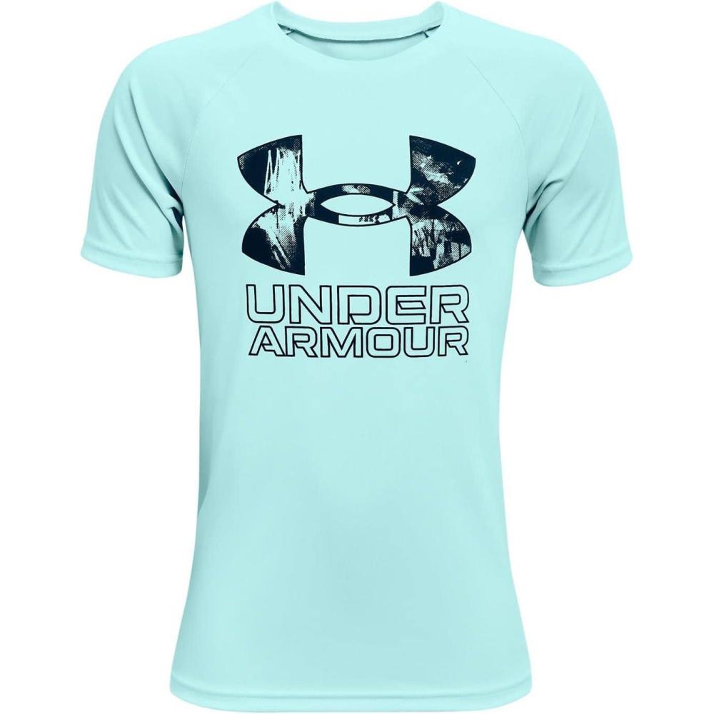 imageUnder Armour Boys Tech Hybrid Printed Fill ShortSleeve TShirtBreeze 441Black