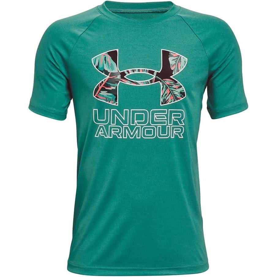 imageUnder Armour Boys Tech Hybrid Printed Fill ShortSleeve TShirtCerulean 452White