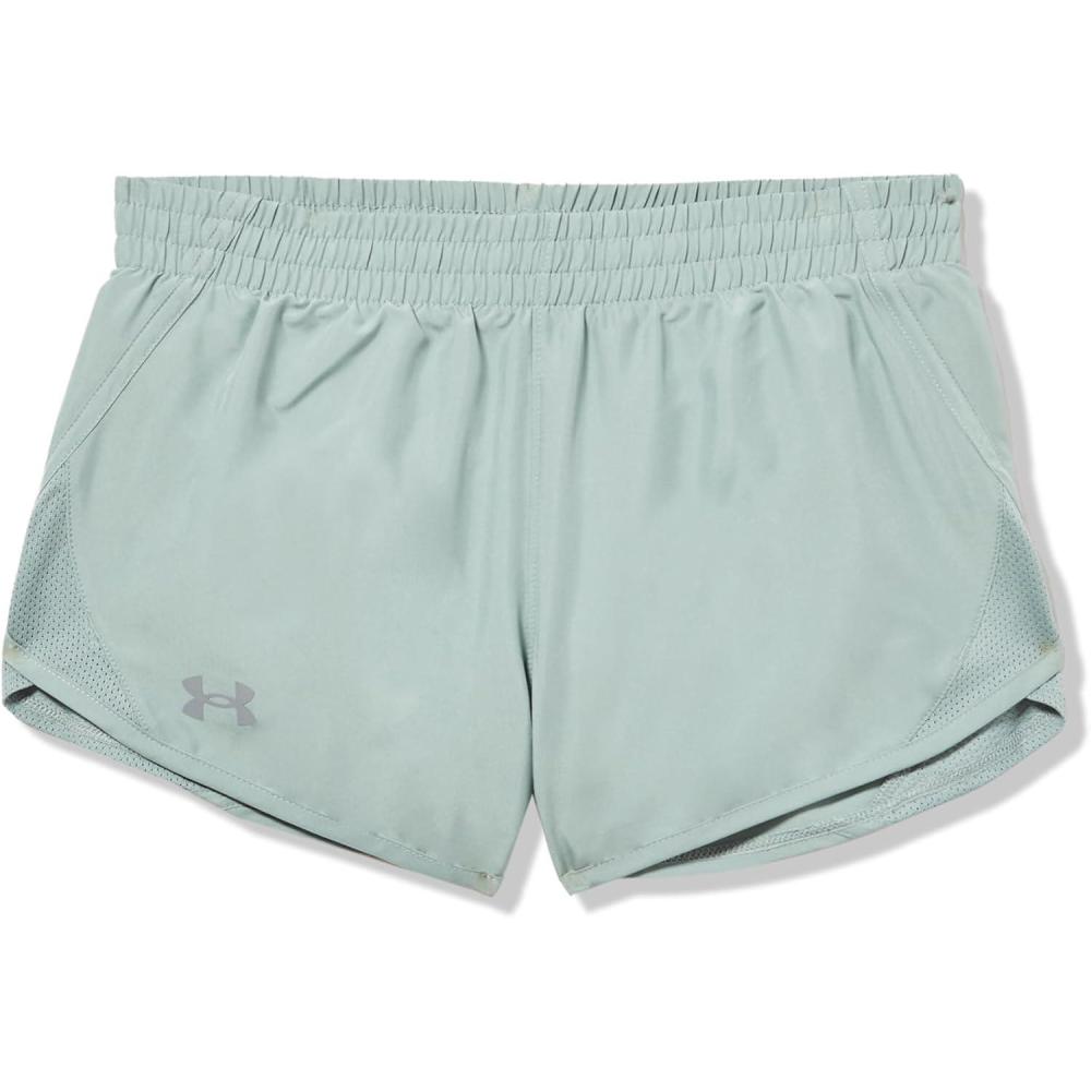 imageUnder Armour Girls Fly By 3 quot Shorts348 Silica Green   Reflective