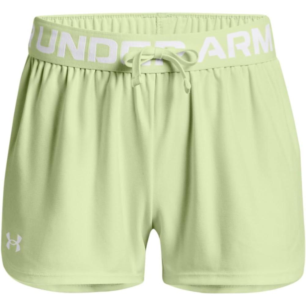 imageUnder Armour Girls Play Up Solid Shorts370 Phosphor Green   White