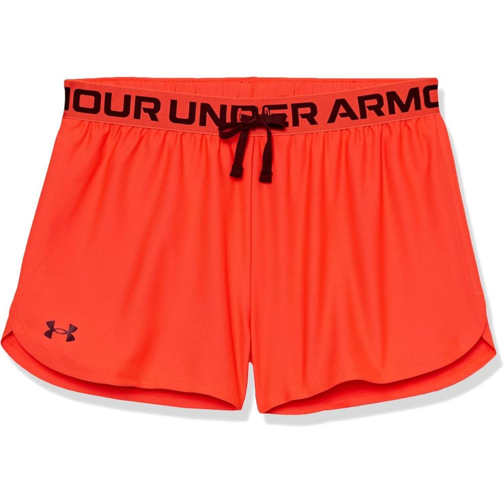 imageUnder Armour Girls Play Up Solid Shorts628 Beta   Dark Maroon