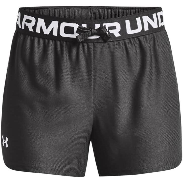 imageUnder Armour Girls Play Up Solid ShortsJet Gray 010Metallic Silver