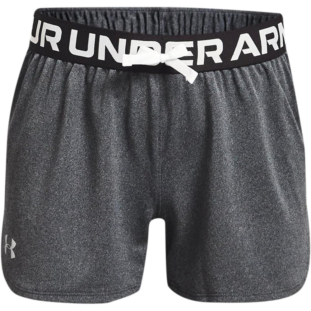 imageUnder Armour Girls Play Up Solid ShortsPitch Gray Light Heather 012Metallic Silver