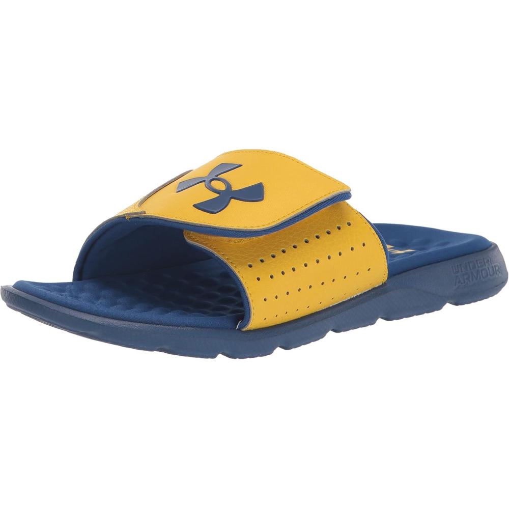 imageUnder Armour Kids Ignite Pro Slide SandalZeppelin YellowBlue MirageBlue Mirage