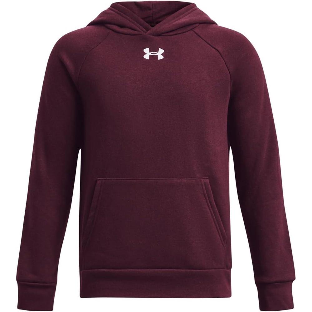 imageUnder Armour boys Rival Fleece Hoodie601 Dark Maroon   White