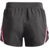 imageUnder Armour Girls Fly By 3 quot Shorts011 Jet Gray   Pink Punk