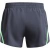 imageUnder Armour Girls Fly By 3 quot Shorts044 Downpour Gray  Matrix Green  Reflective