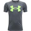 imageUnder Armour Boys Tech Big Logo Short Sleeve TShirtPitch Gray 012Summer Lime
