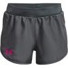 imageUnder Armour Girls Fly By 3 quot ShortsPitch Gray 012Meteor Pink